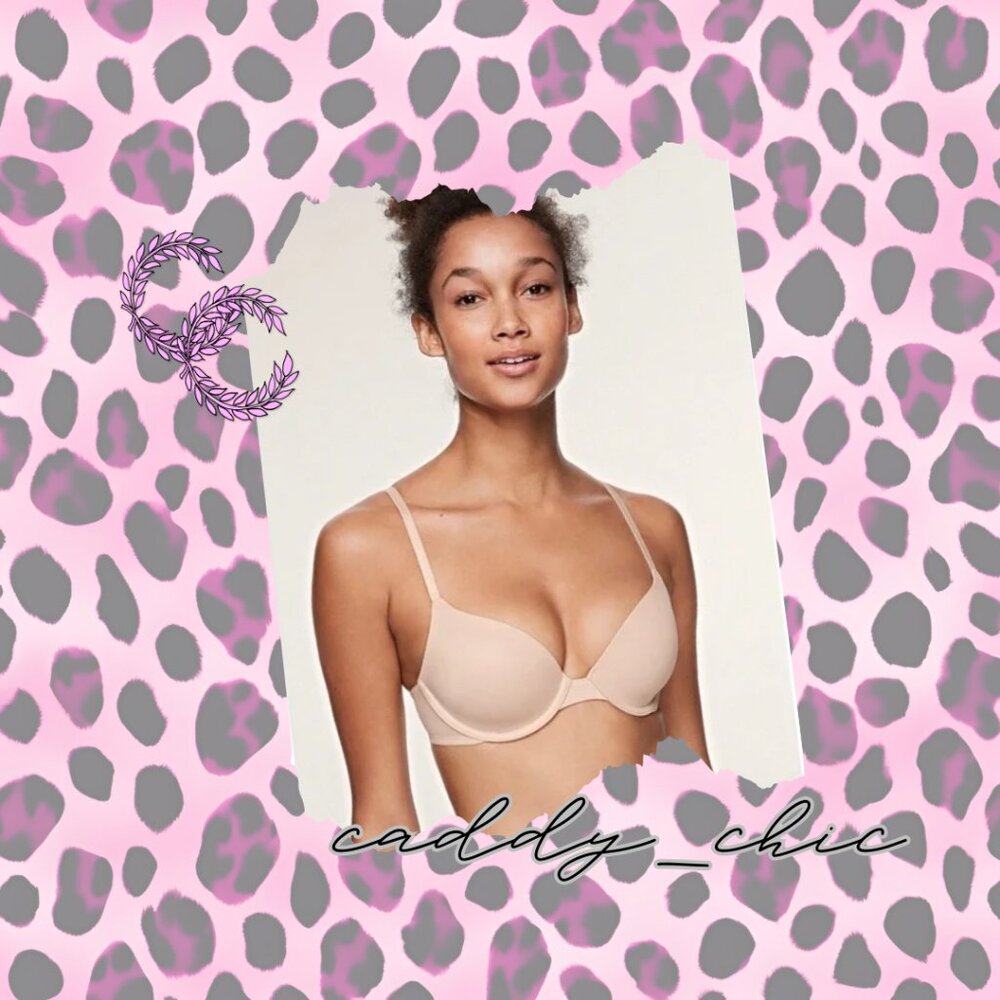 PINK Wear Everywhere T-Shirt Lightly Lined Bra Beige 36DD